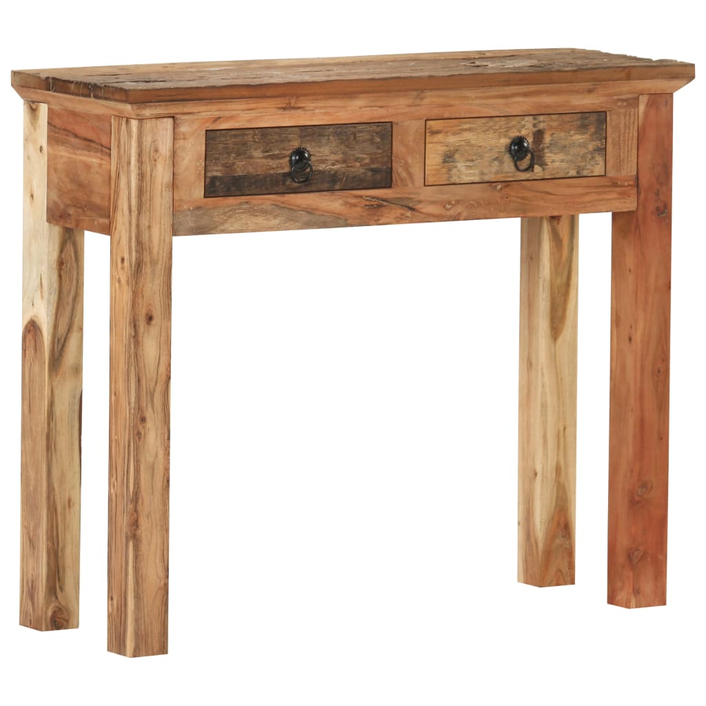Console Table 90.5x30x75cm Solid Acacia Wood and Reclaimed Wood - Style and Chic