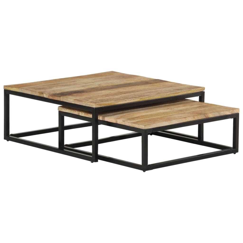 Nesting Coffee Tables 2 pcs Solid Mango Wood - Millennium Furniture