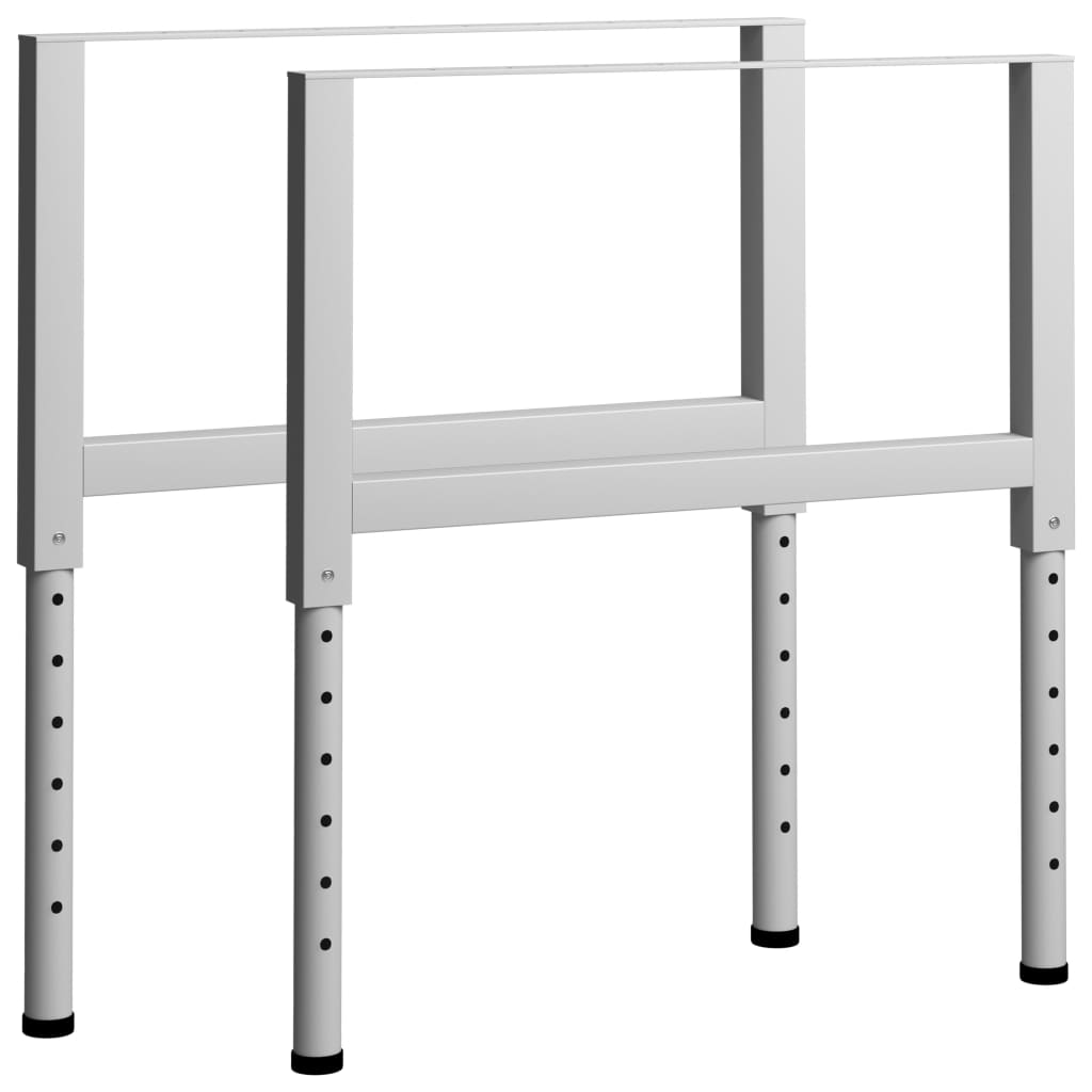 Adjustable Work Bench Frames 2 pcs Metal 85x(69-95.5) cm Grey - Casper Homes