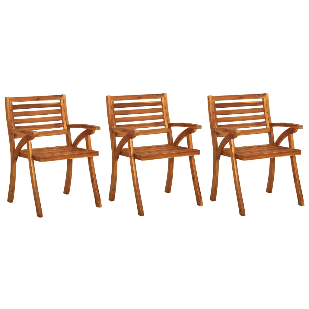 Garden Chairs 3 pcs Solid Acacia Wood - All Things Good