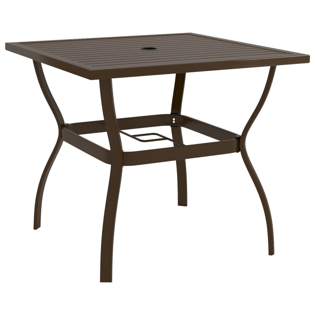 Garden Table Brown 81.5x81.5x72 cm Steel - Sid & Sam