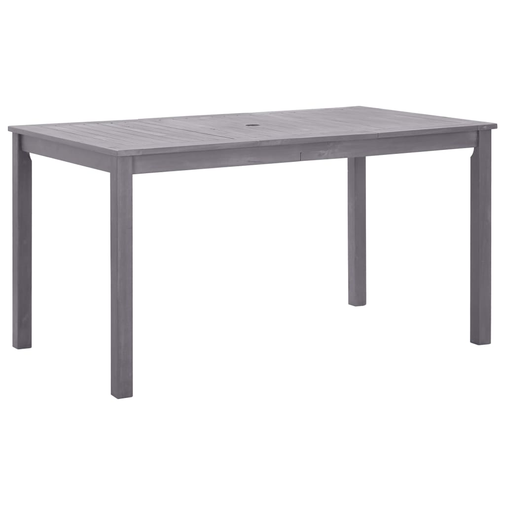 Garden Table Grey Wash 140x80x74 cm Solid Acacia Wood - Millennium Furniture