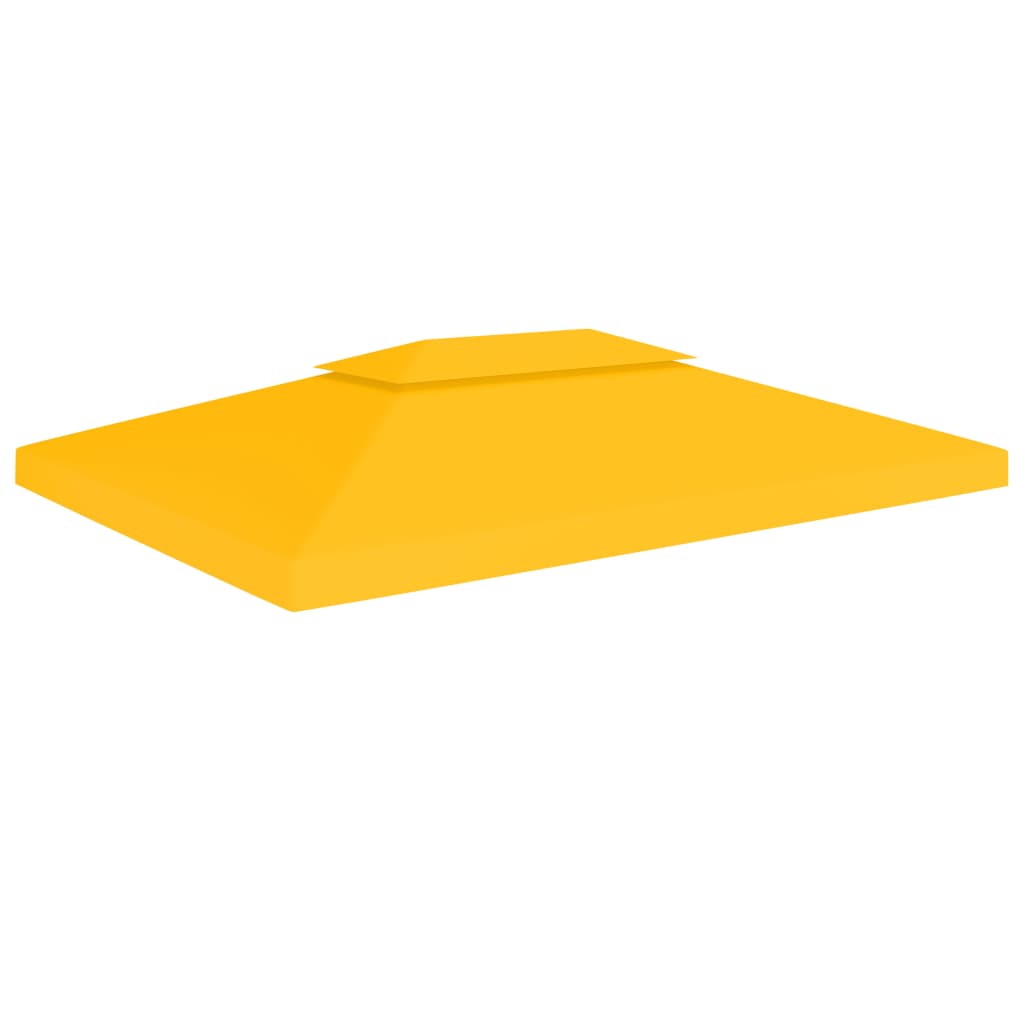 2-Tier Gazebo Top Cover 310 g/m2 4x3 m Yellow - All Things Good