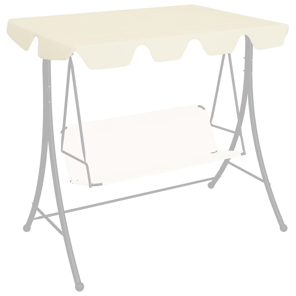 Replacement Canopy for Garden Swing Cream 188/168x145/110 cm - Tyrell & Tyrell