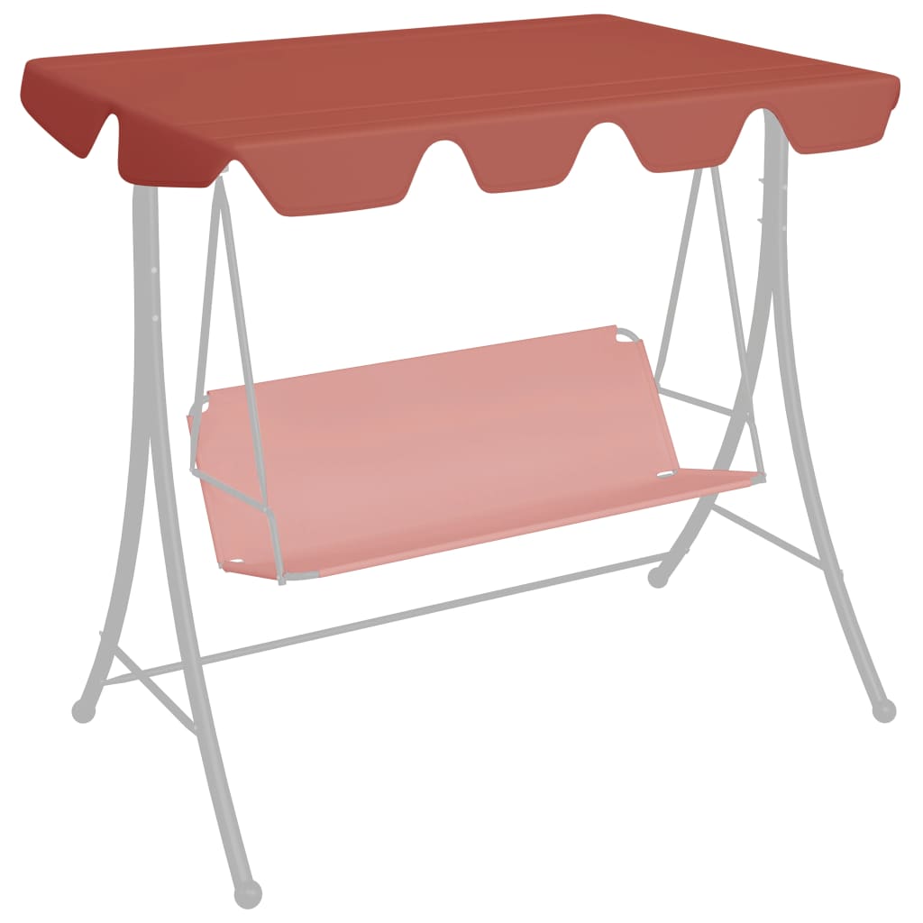 Replacement Canopy for Garden Swing Terracotta 188/168x145/110cm - Decor Base
