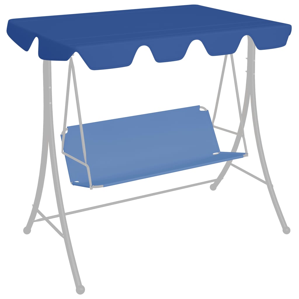 Replacement Canopy for Garden Swing Blue 188/168x145/110 cm - Unbeatable Bargains
