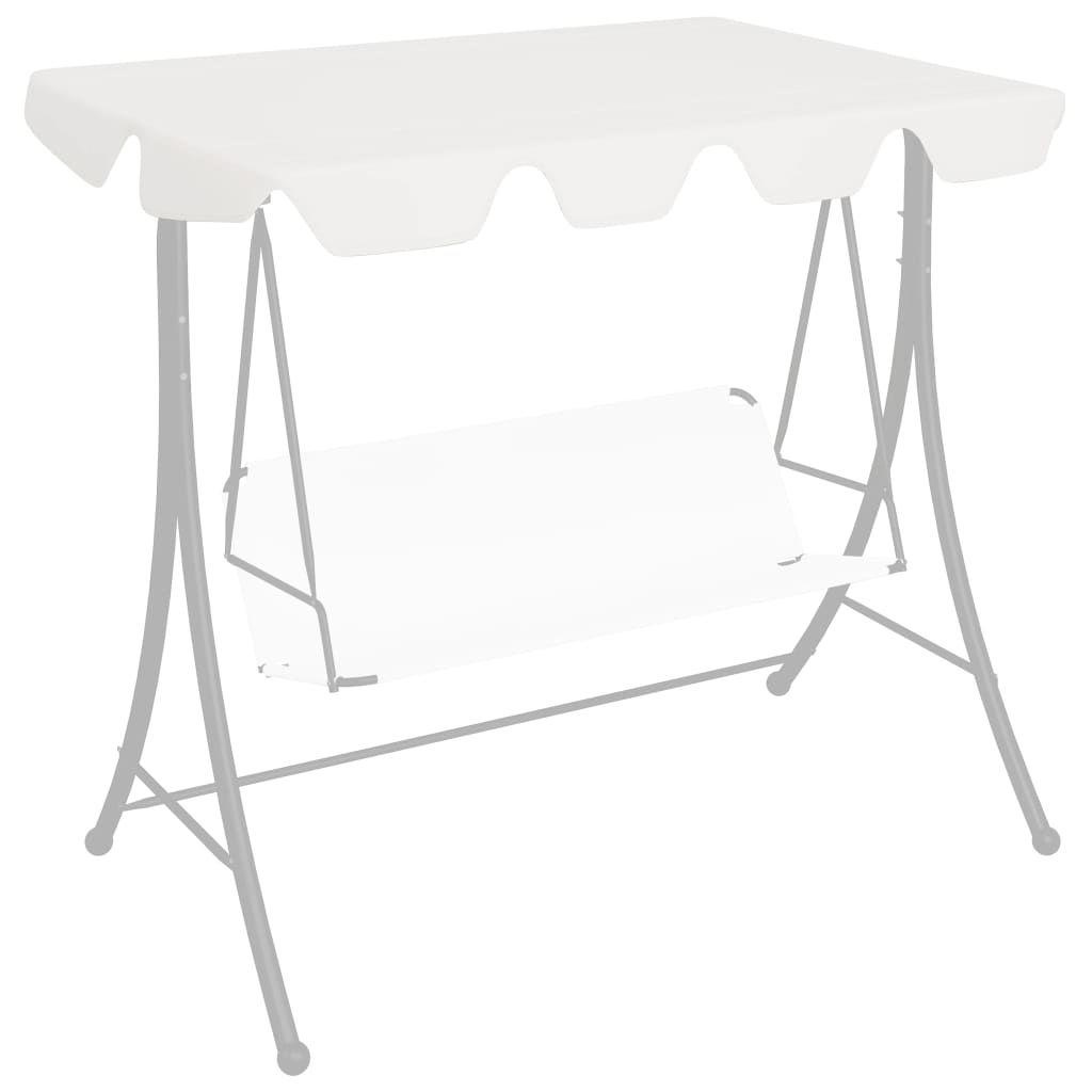 Replacement Canopy for Garden Swing White 188/168x145/110 cm - Design Hut