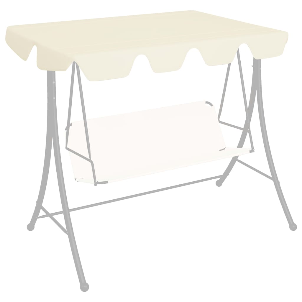 Replacement Canopy for Garden Swing Cream 150/130x105/70 cm - Decor Base