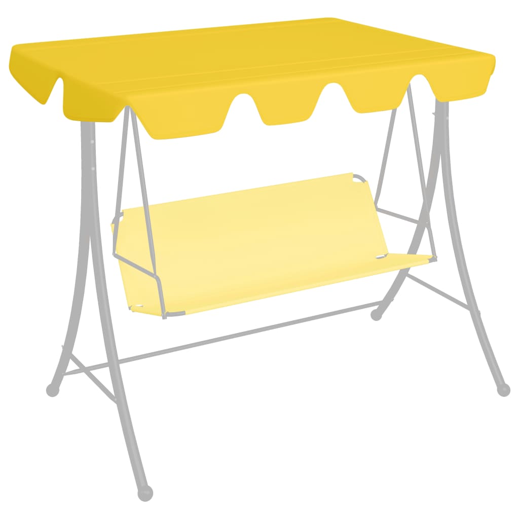 Replacement Canopy for Garden Swing Yellow 150/130x105/70 cm - R and M Furniture