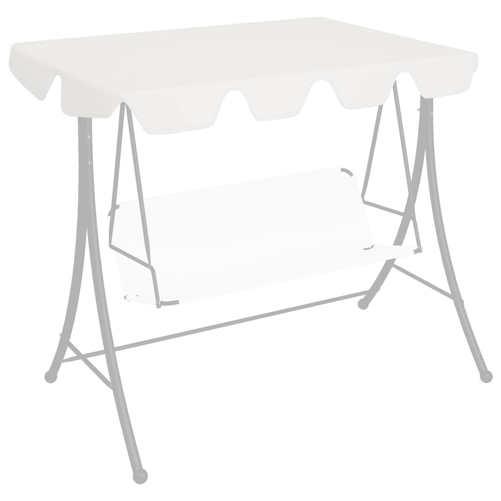Replacement Canopy for Garden Swing White 150/130x105/70 cm - Decor Base