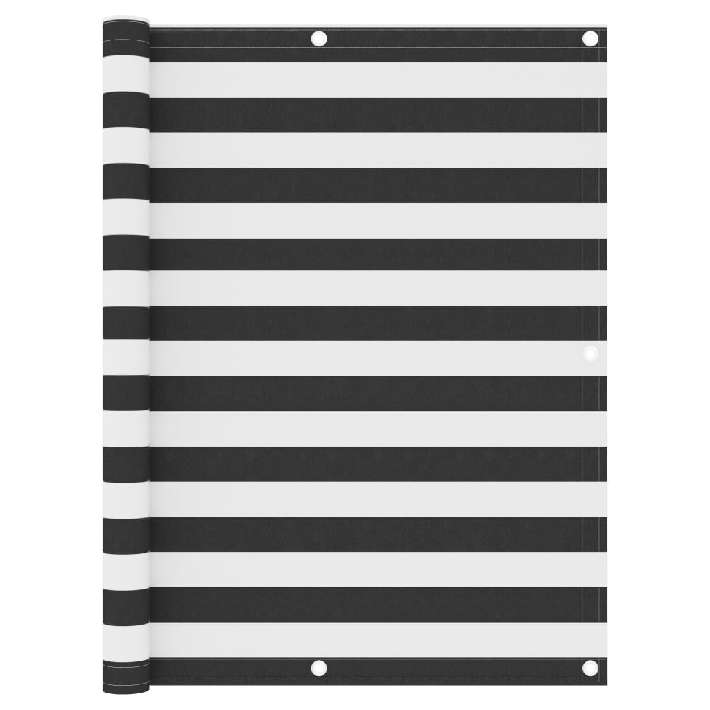 Balcony Screen Anthracite and White 120x400 cm Oxford Fabric - Design Hut