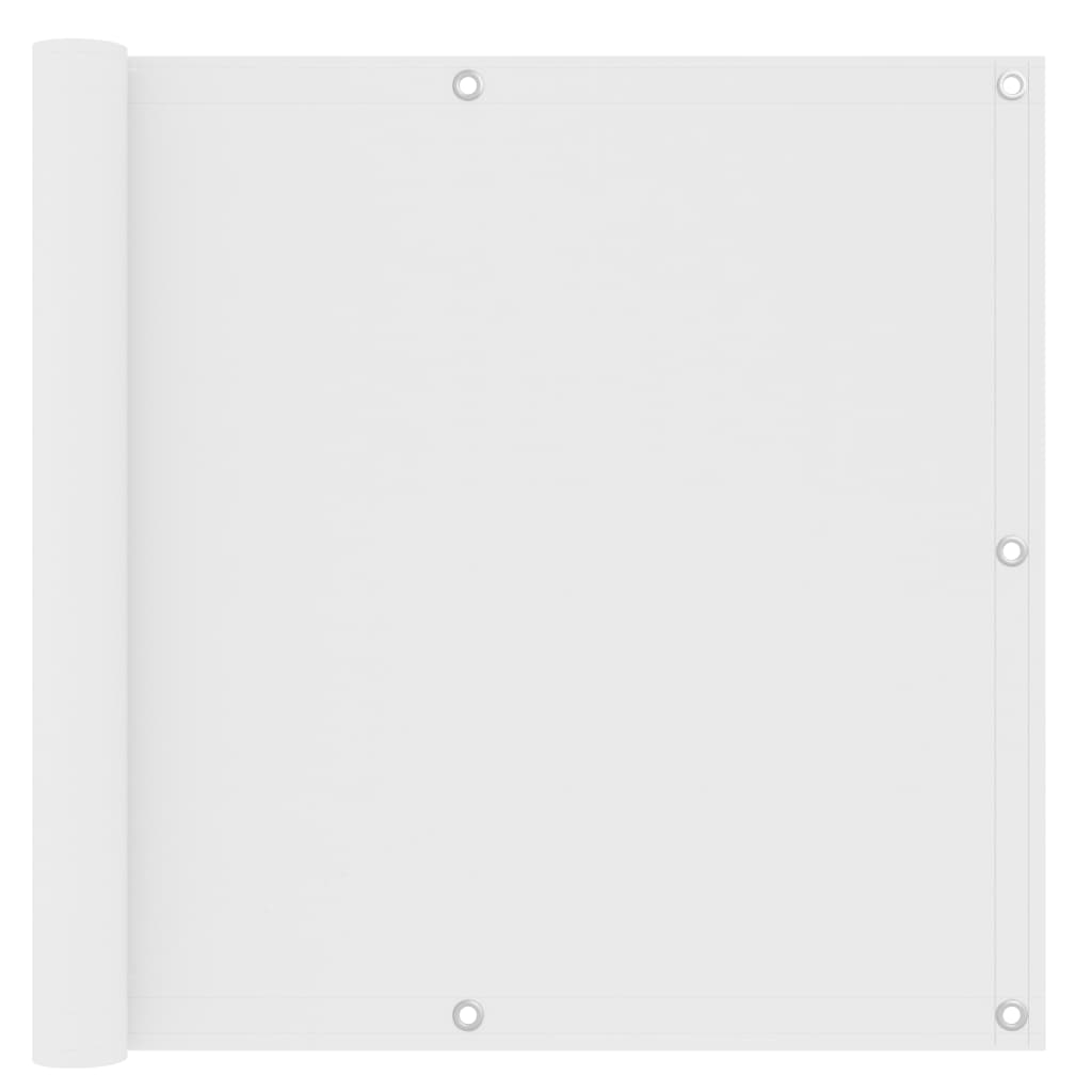 Balcony Screen White 90x500 cm Oxford Fabric - Decor Base
