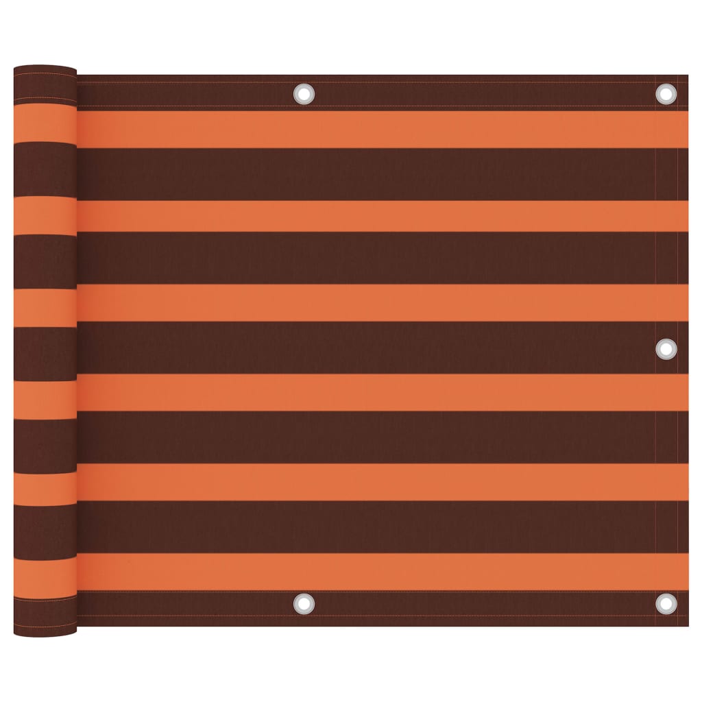 Balcony Screen Orange and Brown 75x400 cm Oxford Fabric - Unbeatable Bargains
