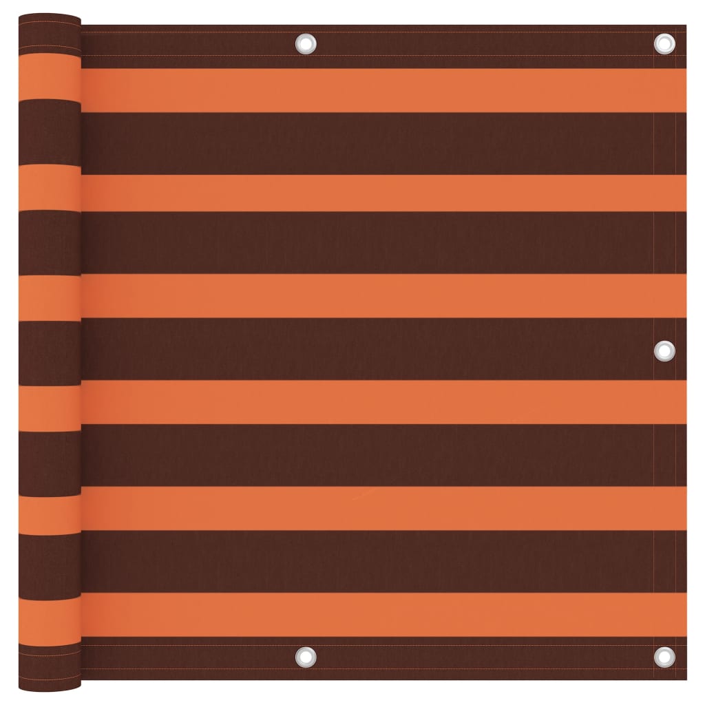 Balcony Screen Orange and Brown 90x300 cm Oxford Fabric - Design Hut
