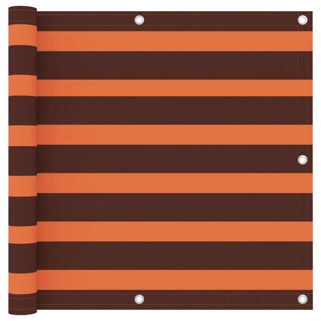 Balcony Screen Orange and Brown 90x400 cm Oxford Fabric - R and M Furniture
