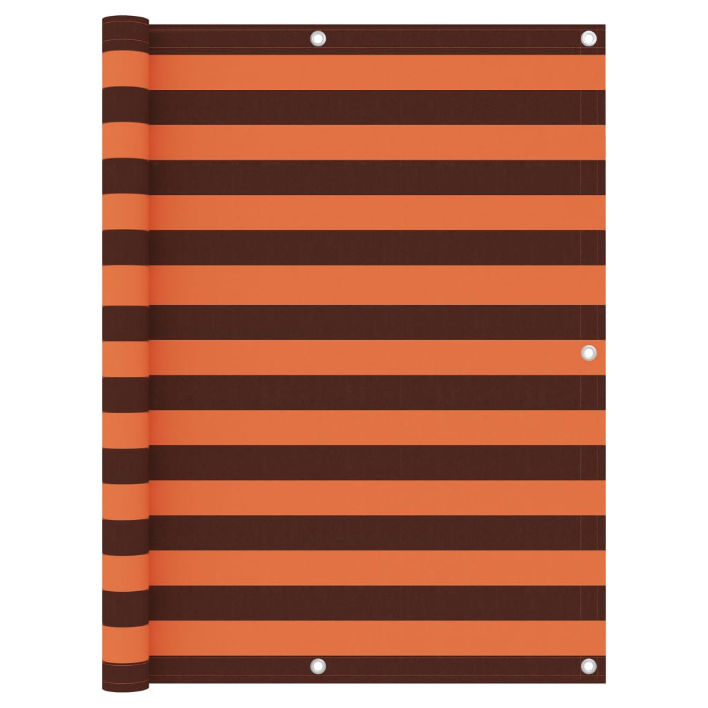 Balcony Screen Orange and Brown 120x300 cm Oxford Fabric - Decor Base