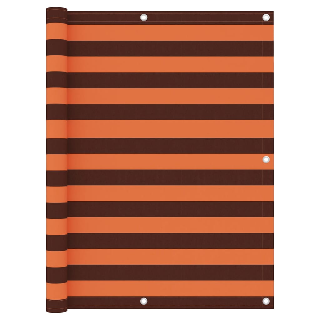 Balcony Screen Orange and Brown 120x500 cm Oxford Fabric - R and M Furniture
