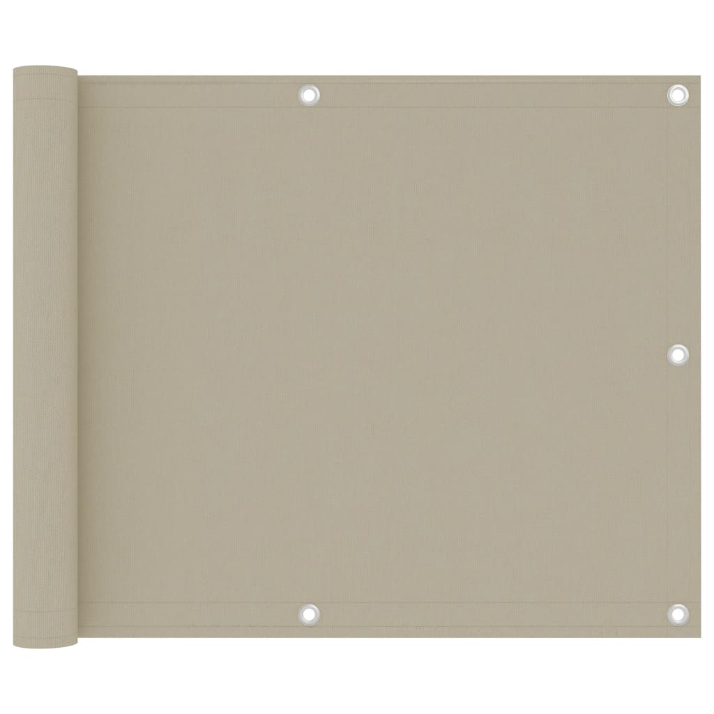Balcony Screen Beige 75x300 cm Oxford Fabric - All Things Good