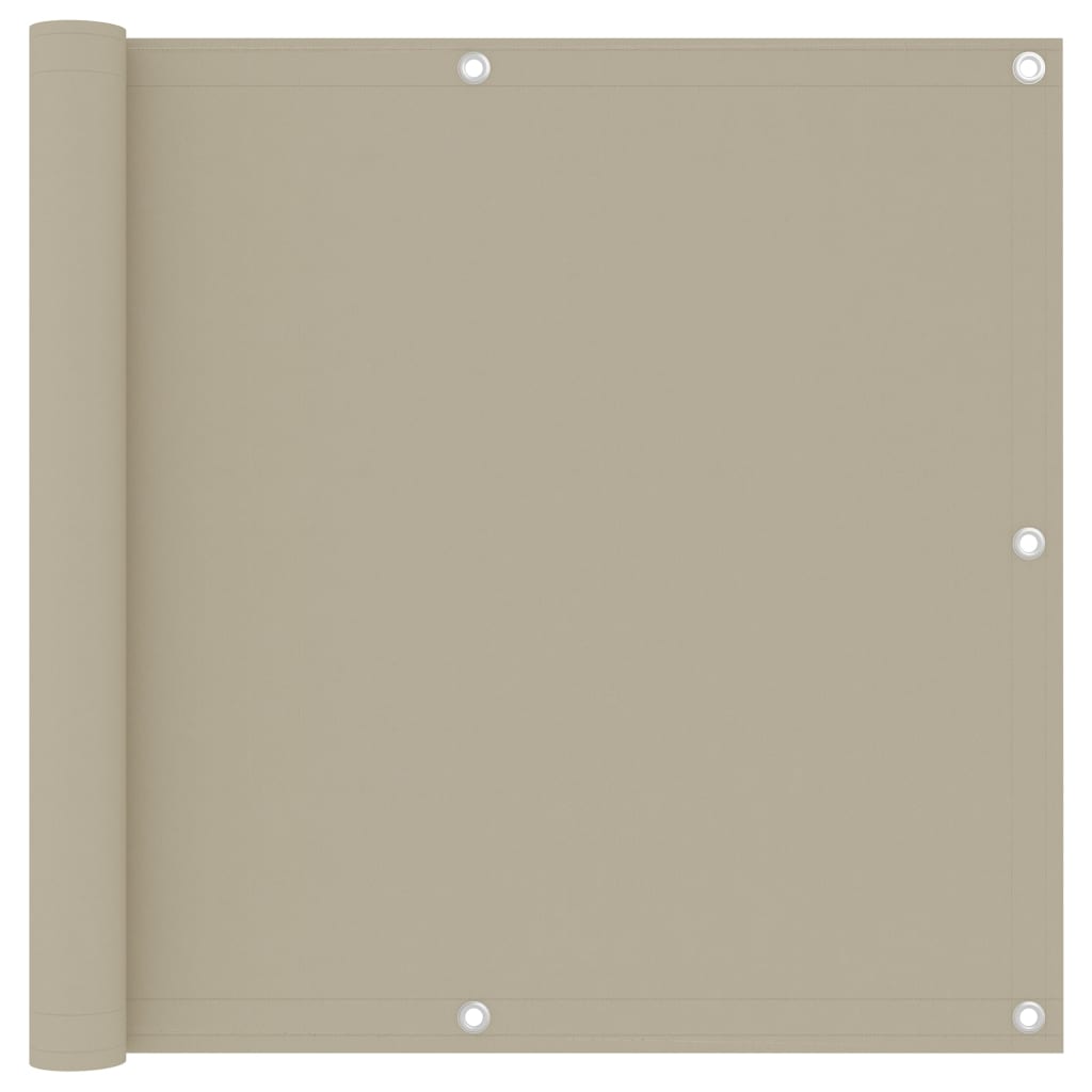 Balcony Screen Beige 90x500 cm Oxford Fabric - Style and Chic