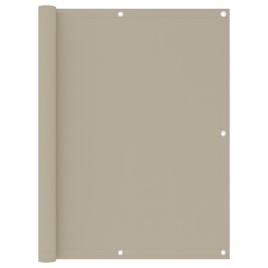 Balcony Screen Beige 120x300 cm Oxford Fabric - Merlin Deals