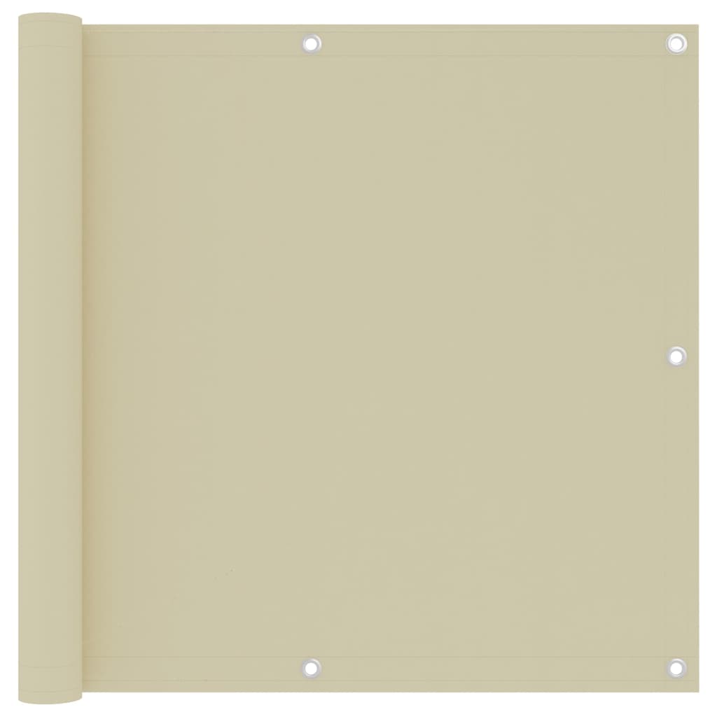 Balcony Screen Cream 90x500 cm Oxford Fabric - Design Hut