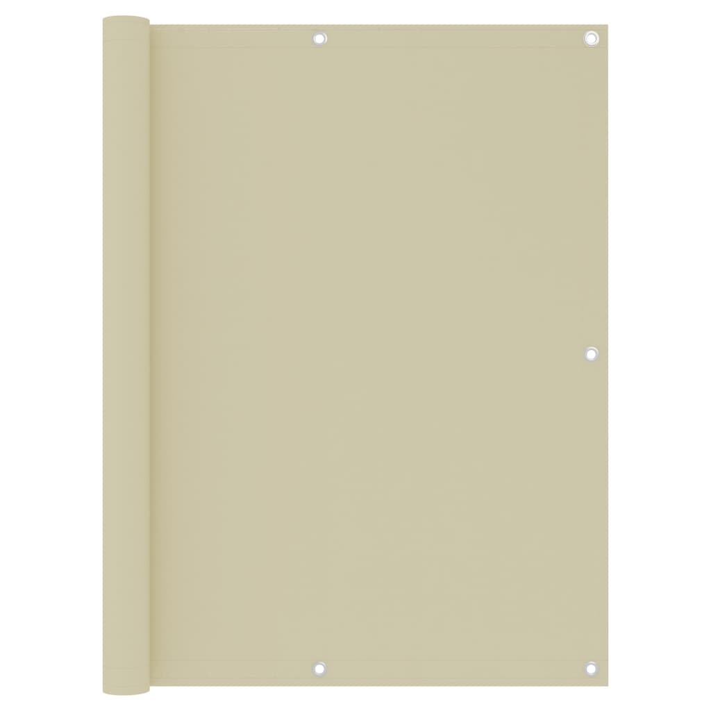 Balcony Screen Cream 120x500 cm Oxford Fabric - Decor Base