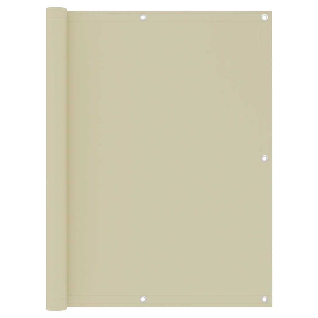 Balcony Screen Cream 120x600 cm Oxford Fabric - Sid & Sam