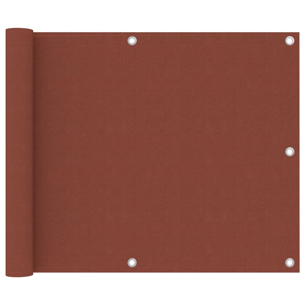 Balcony Screen Terracotta 75x300 cm Oxford Fabric - Decor Base