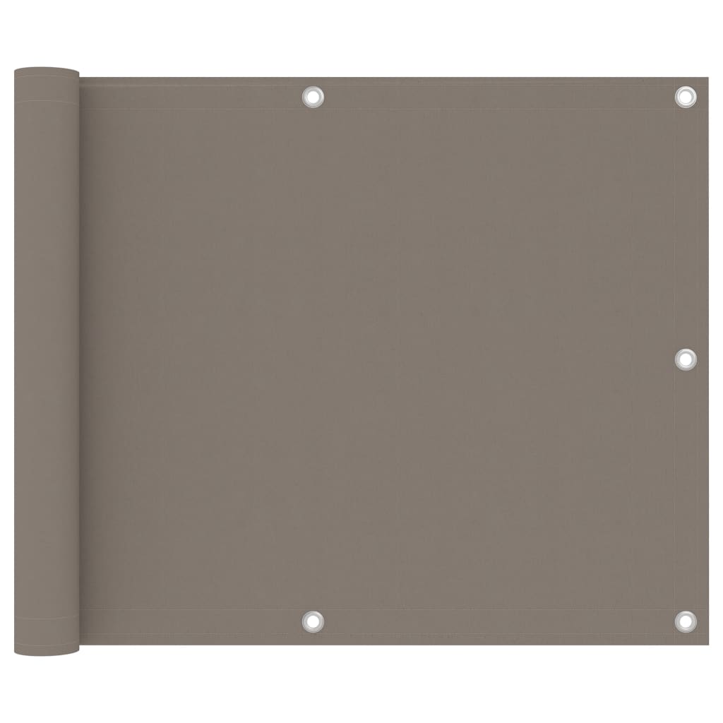 Balcony Screen Taupe 75x500 cm Oxford Fabric - Merkel Designers