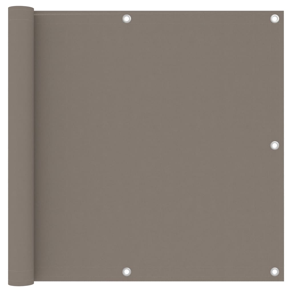 Balcony Screen Taupe 90x500 cm Oxford Fabric - Merkel Designers