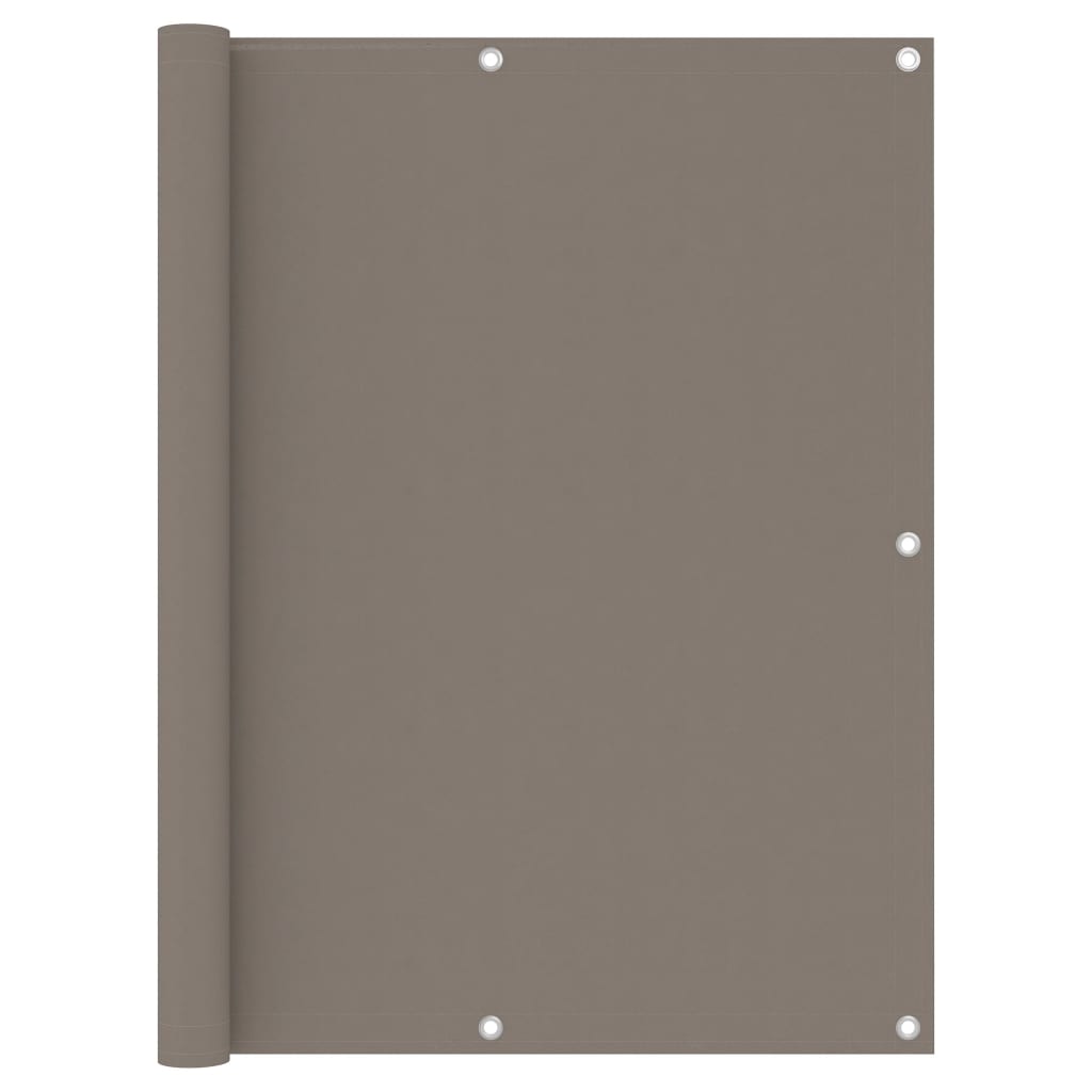 Balcony Screen Taupe 120x400 cm Oxford Fabric - The Home Maker