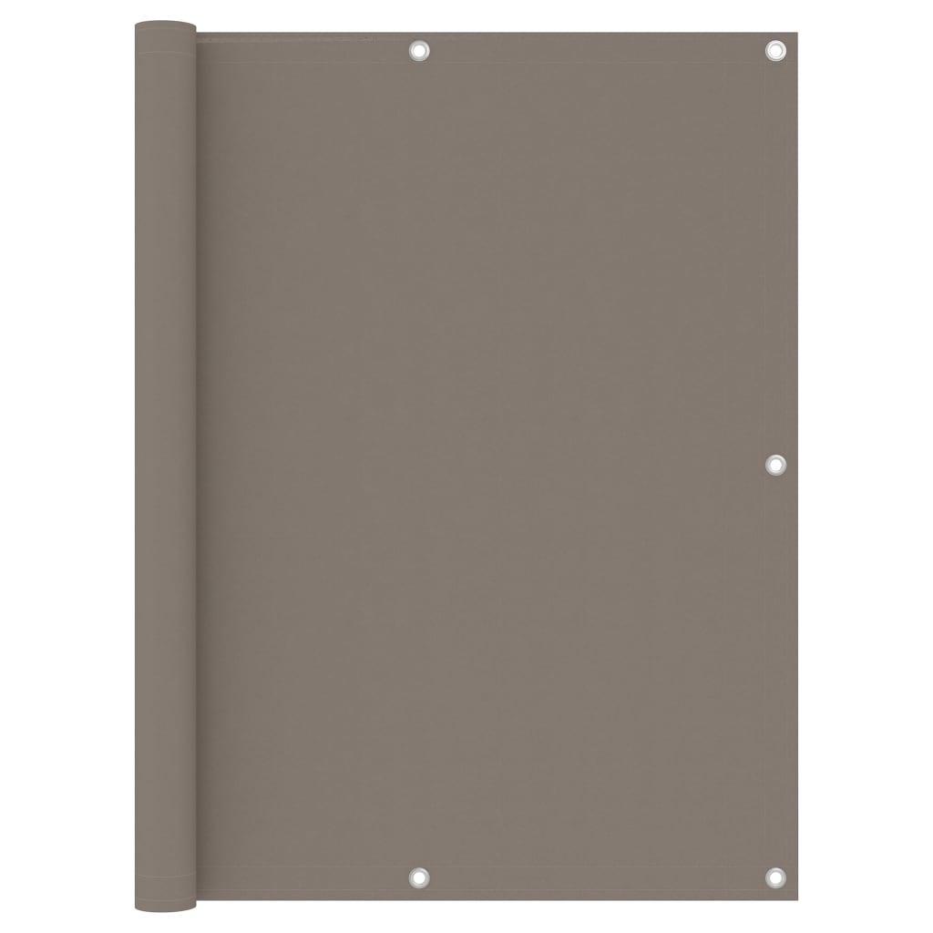 Balcony Screen Taupe 120x500 cm Oxford Fabric - Design Hut