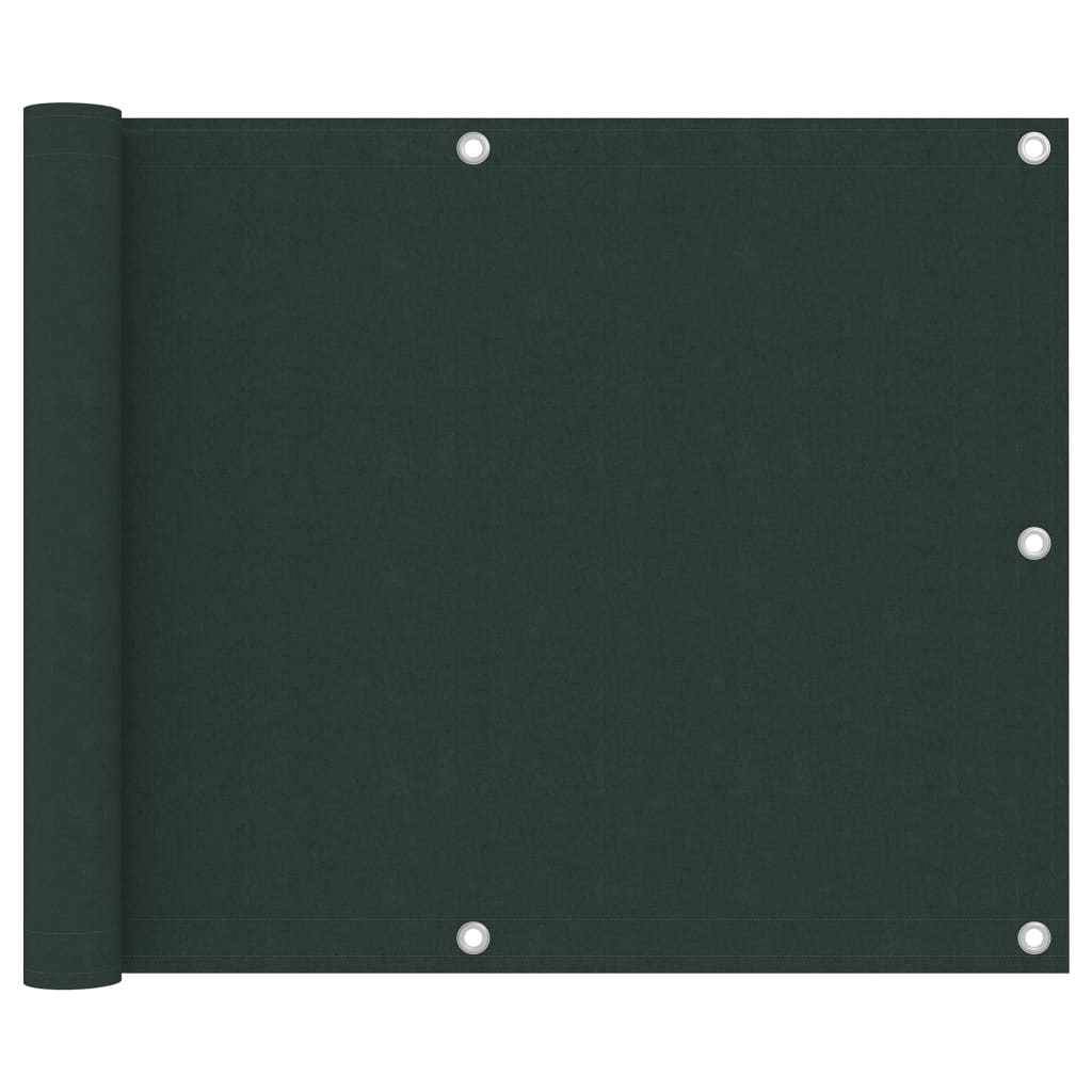 Balcony Screen Dark Green 75x600 cm Oxford Fabric - Unbeatable Bargains