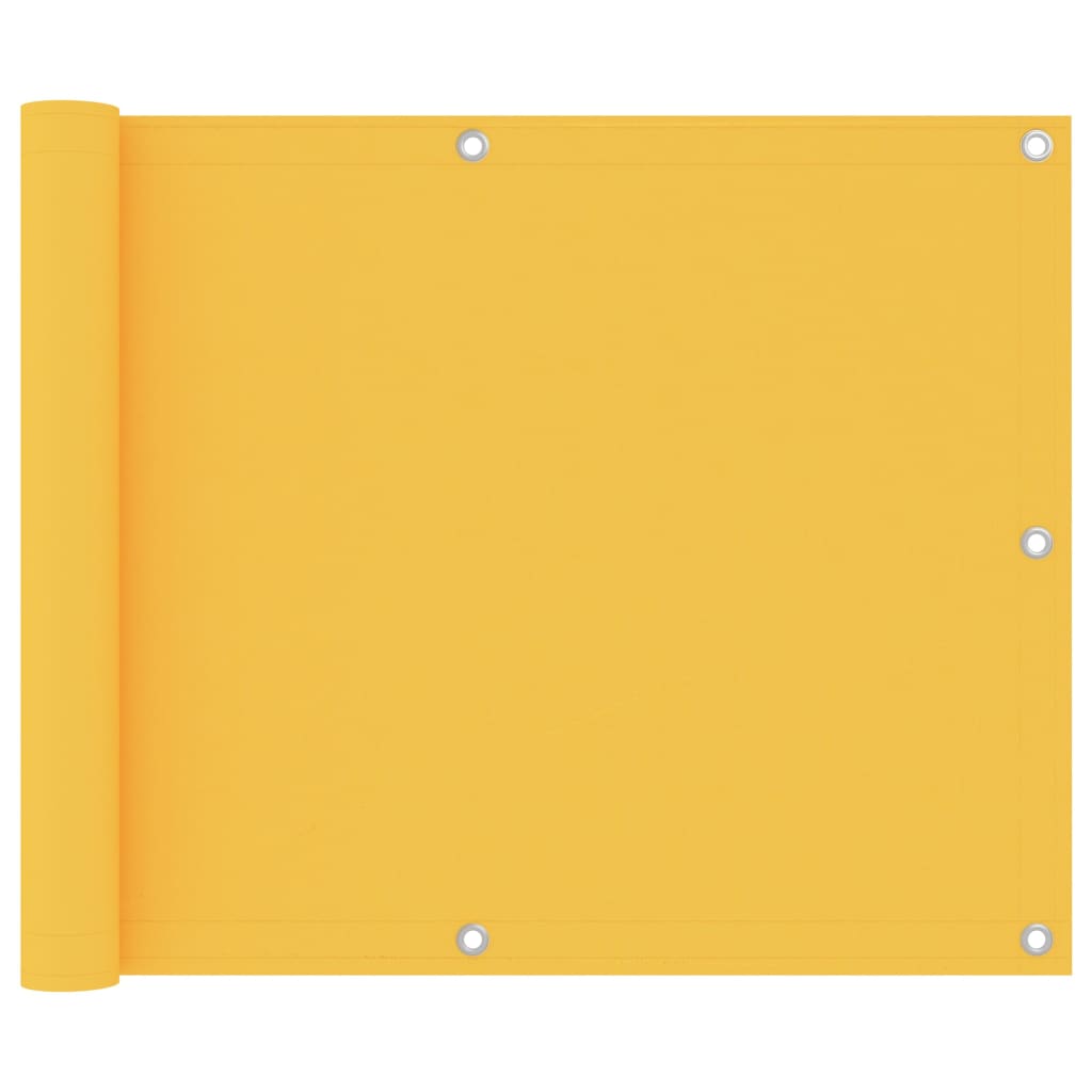 Balcony Screen Yellow 75x500 cm Oxford Fabric - Discount Dealers