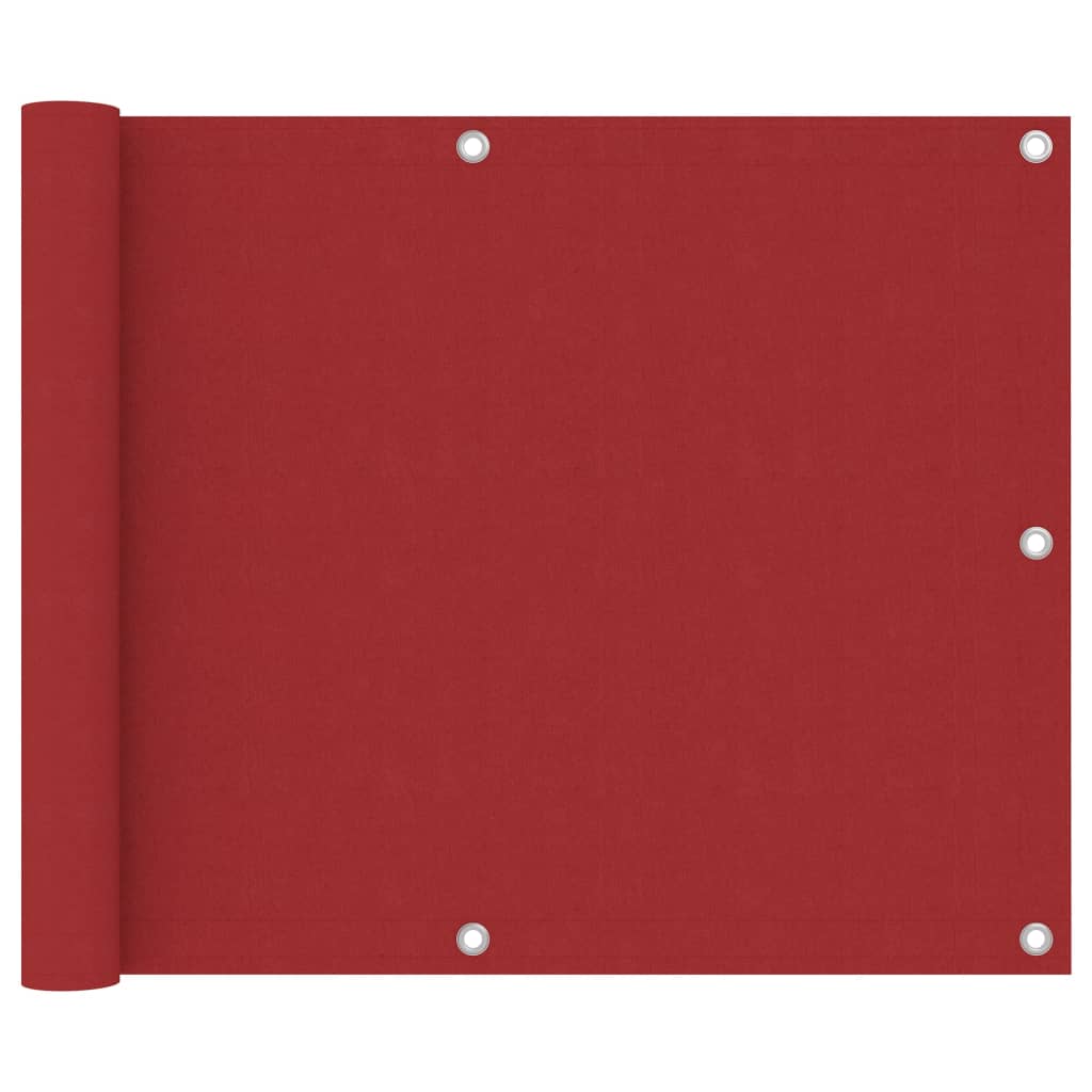 Balcony Screen Red 75x300 cm Oxford Fabric - Unbeatable Bargains