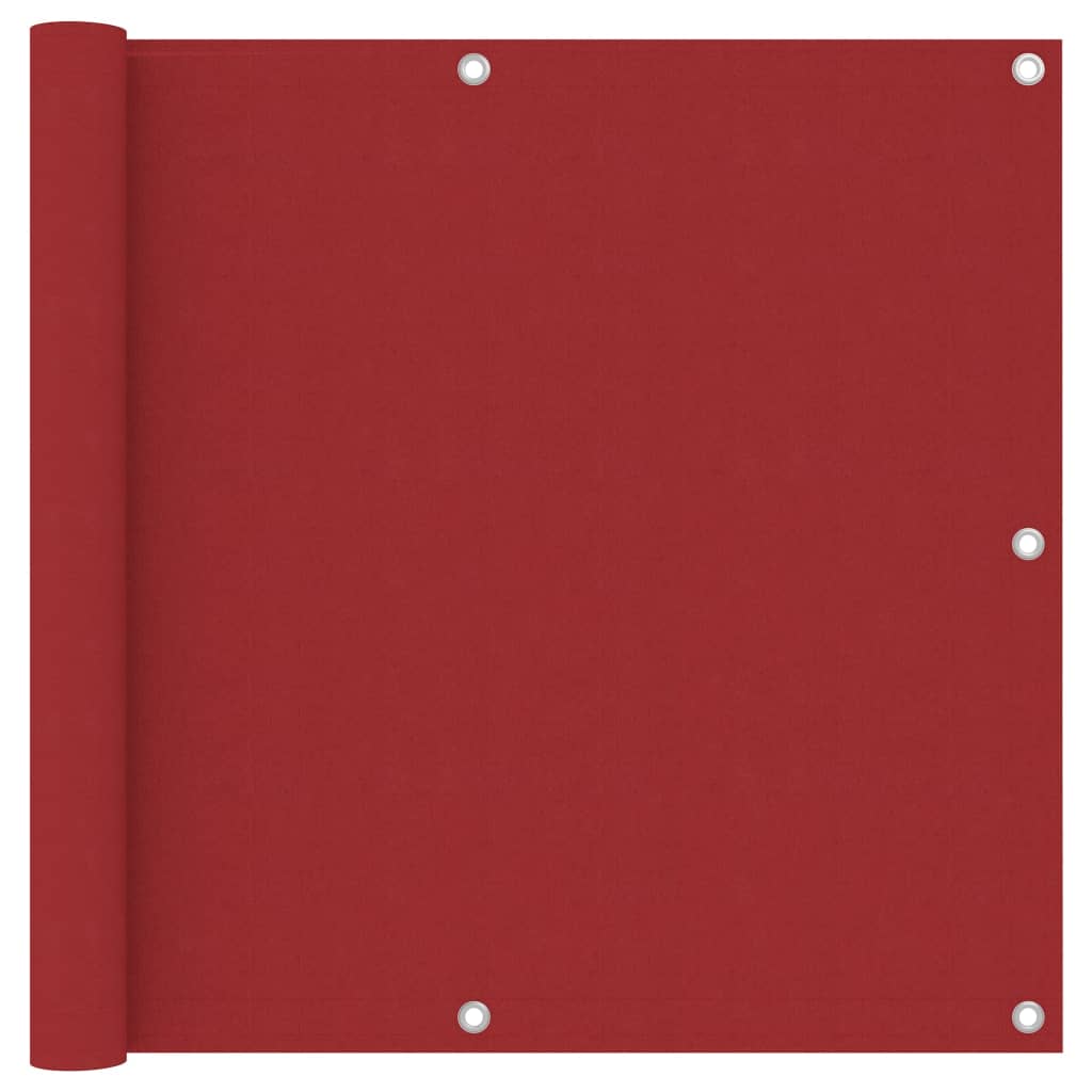 Balcony Screen Red 90x500 cm Oxford Fabric - Decor Base