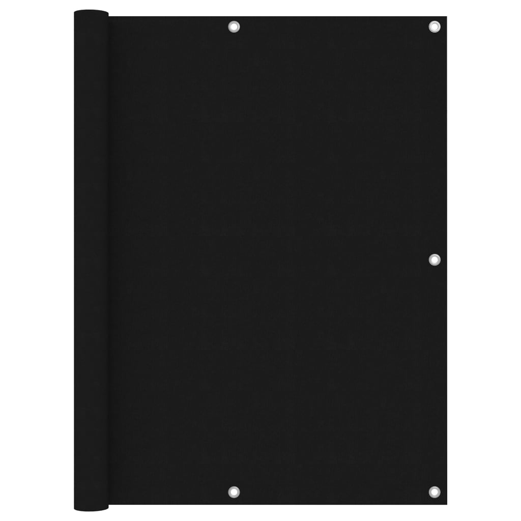Balcony Screen Black 120x400 cm Oxford Fabric - The Home Maker