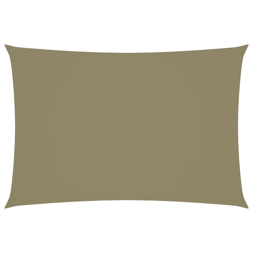Sunshade Sail Oxford Fabric Rectangular 3x5 m Beige - Decor Base
