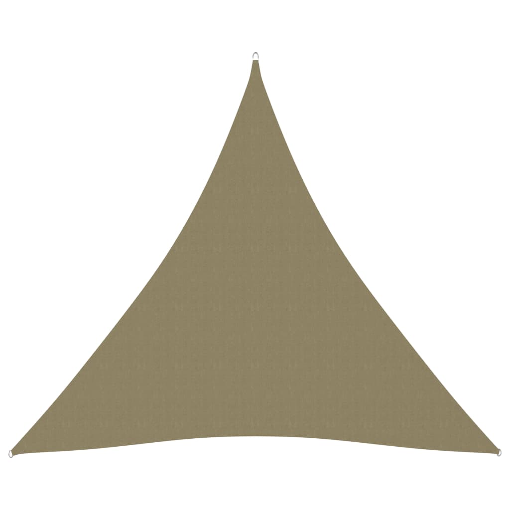 Sunshade Sail Oxford Fabric Triangular 3x3x3 m Beige - R and M Furniture
