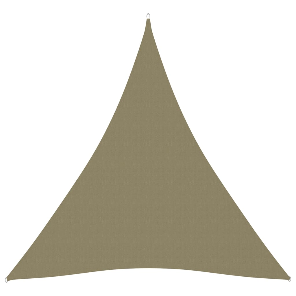 Sunshade Sail Oxford Fabric Triangular 3x4x4 m Beige - Decor Base