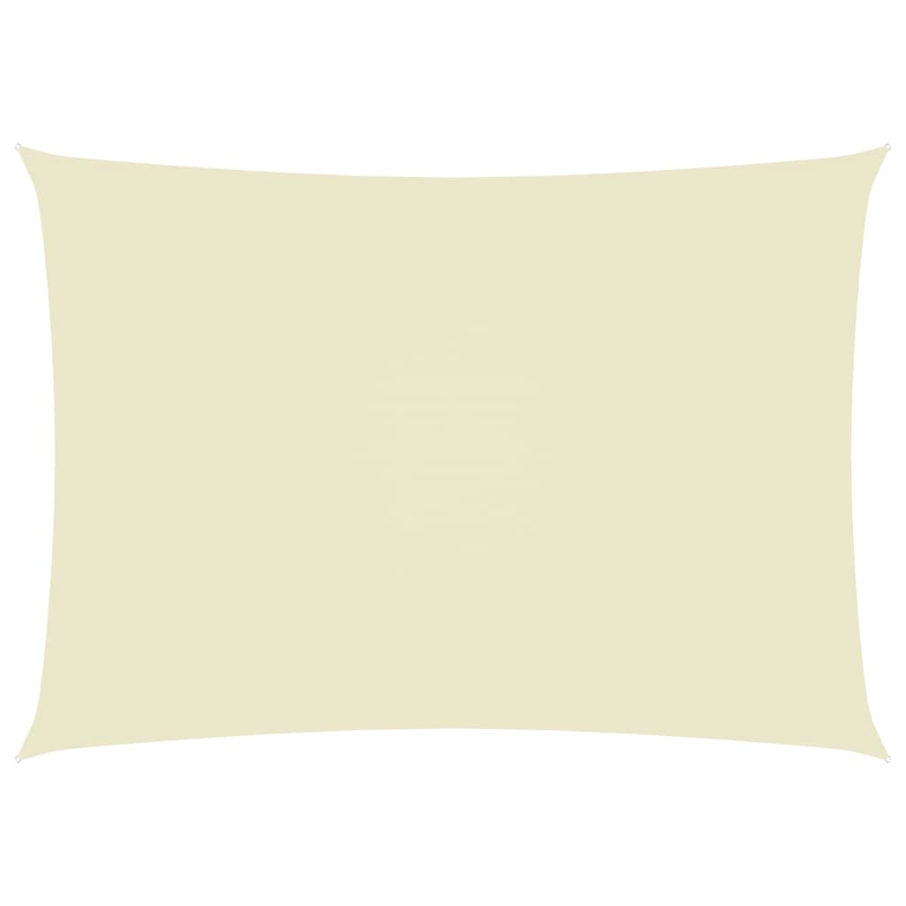 Sunshade Sail Oxford Fabric Rectangular 6x8 m Cream - Design Hut