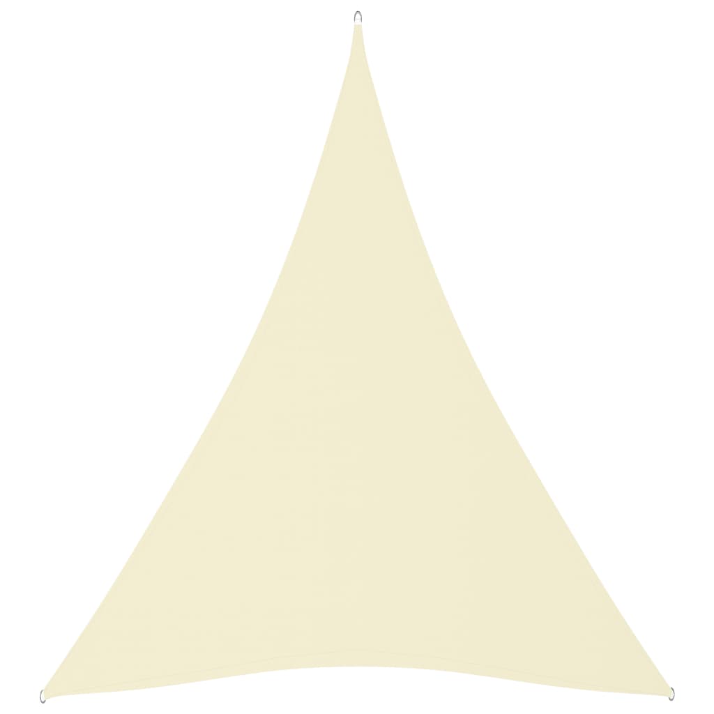 Sunshade Sail Oxford Fabric Triangular 5x7x7 m Cream - Discount Dealers