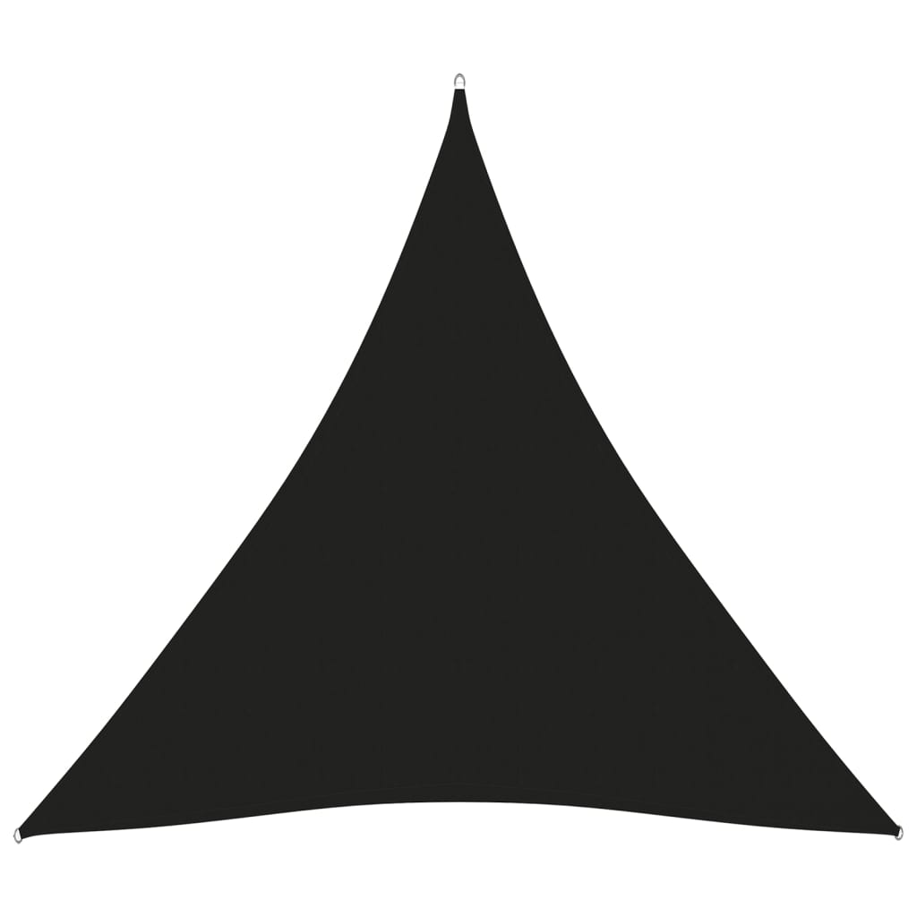 Sunshade Sail Oxford Fabric Triangular 3x3x3 m Black - Decor Base