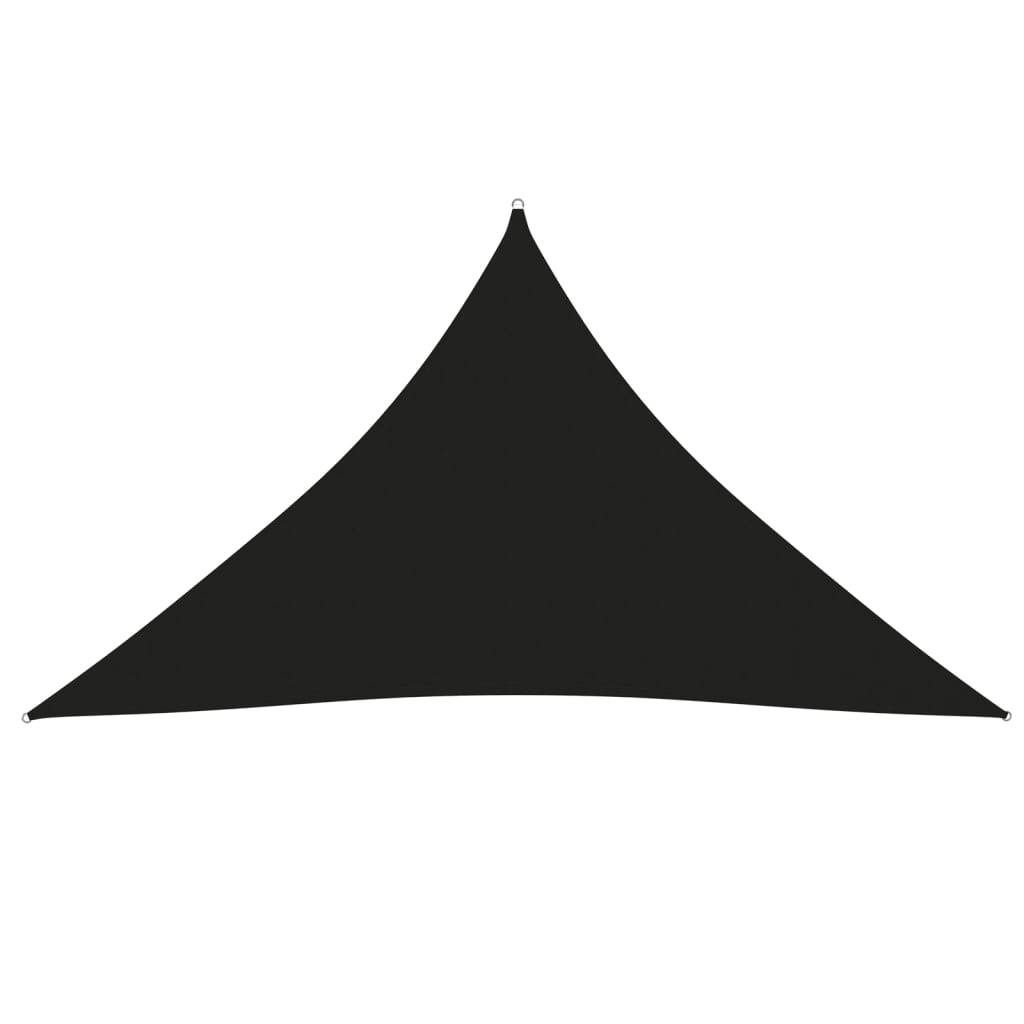 Sunshade Sail Oxford Fabric Triangular 3.5x3.5x4.9 m Black - Decor Base