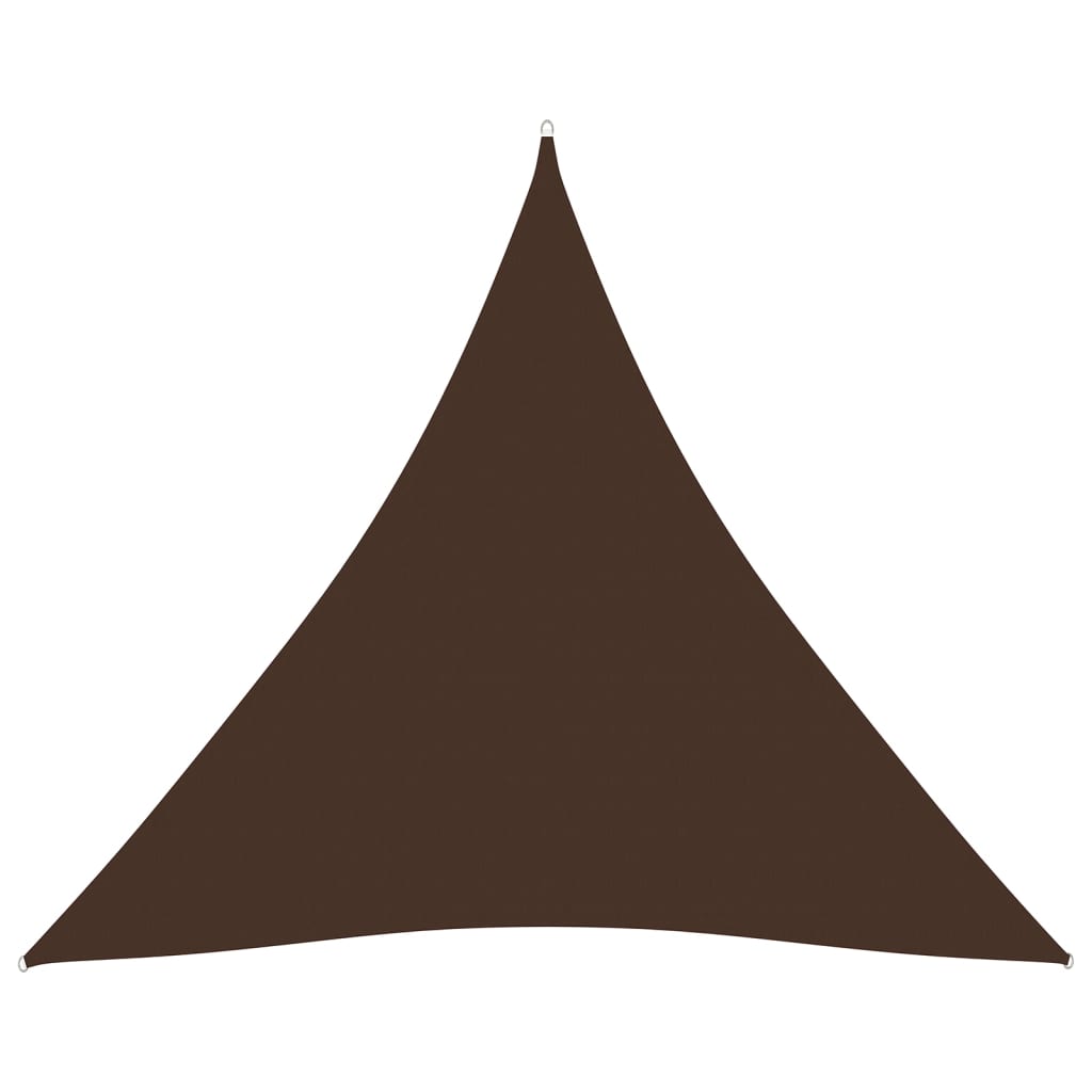 Sunshade Sail Oxford Fabric Triangular 4x4x4 m Brown - Design Hut