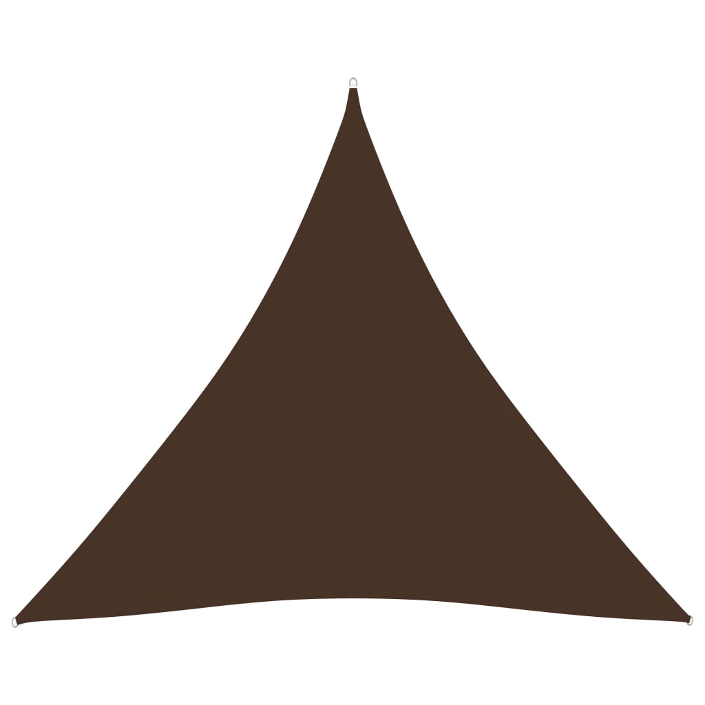 Sunshade Sail Oxford Fabric Triangular 6x6x6 m Brown - Decor Base