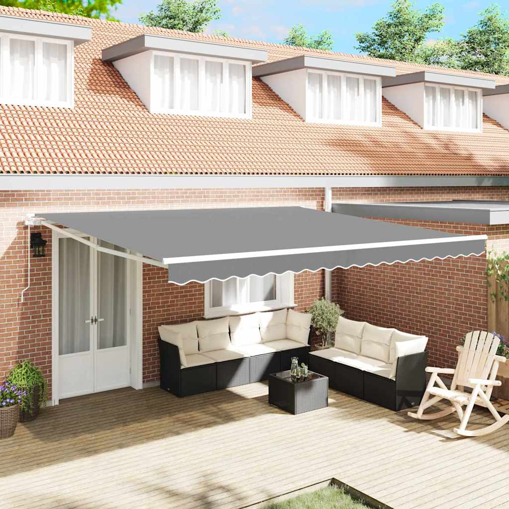 VOIRIDG Awning Frame Manual 400x350 cm Aluminium - White - Design Hut