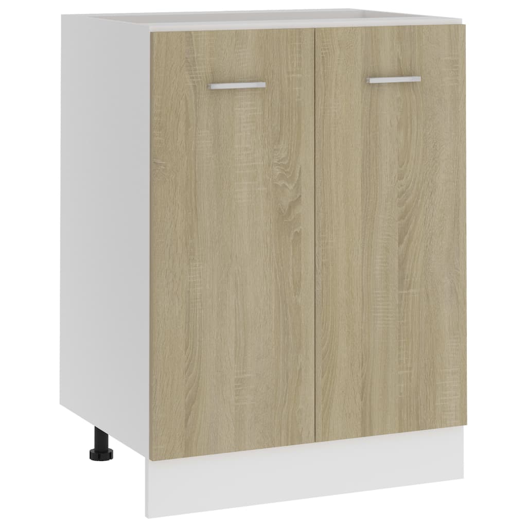 Bottom Cabinet Sonoma Oak 60x46x81.5 cm Engineered Wood - Merlin Deals