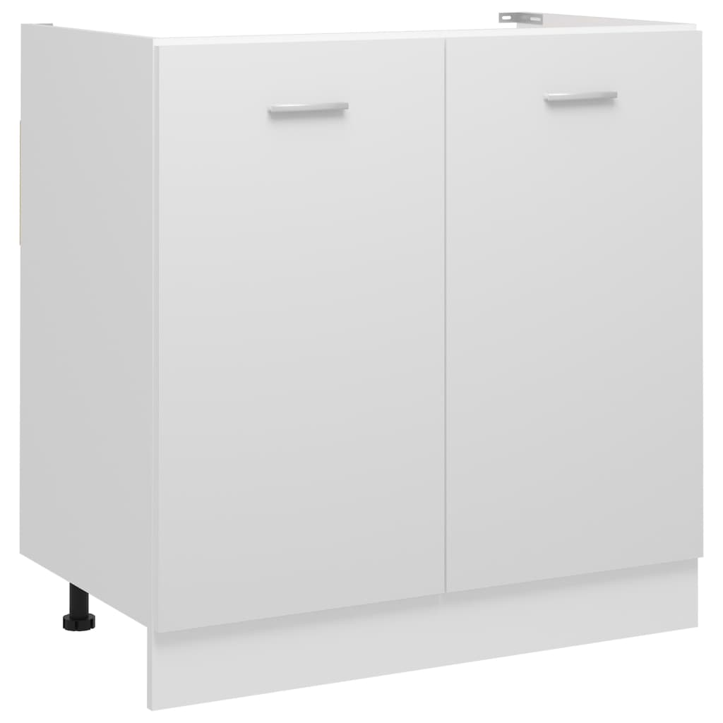 Sink Bottom Cabinet White 80x46x81.5 cm Engineered Wood - All Things Good