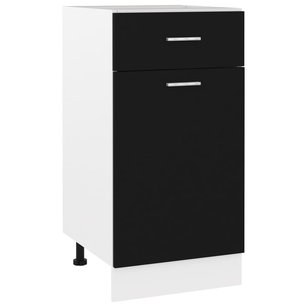 Drawer Bottom Cabinet Black 40x46x81.5 cm Engineered Wood - Style and Chic